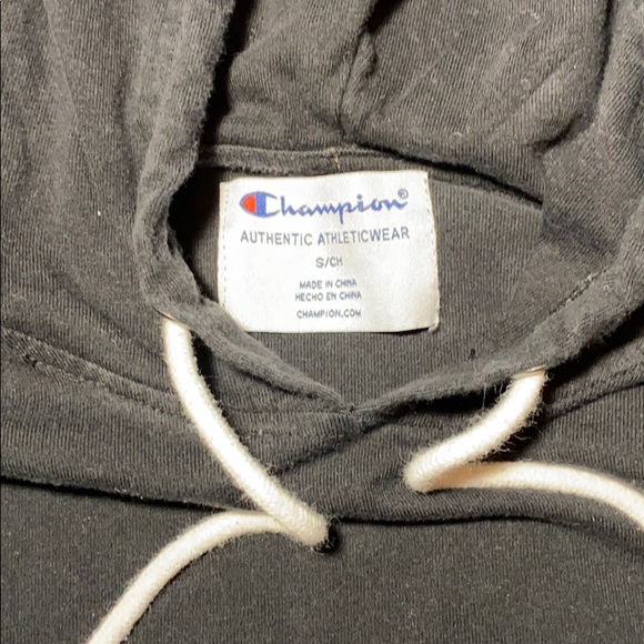 Black Champion Hoodie Size Small - Picture 3 of 11